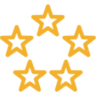 5 star client rating icon