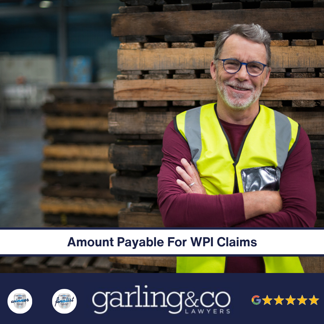 garling and co award winning workers compensation lawyers amount payable whole person impairment WPI