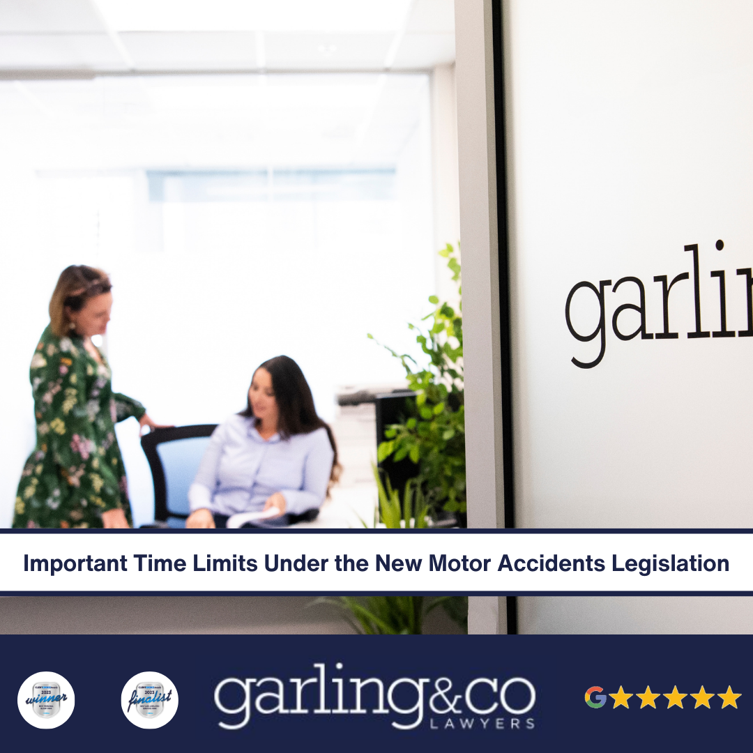 A woman in an office with a sign that says garling & co.