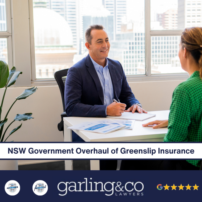 NSW Greenslip Insurance Overhaul Garling & Co Lawyers