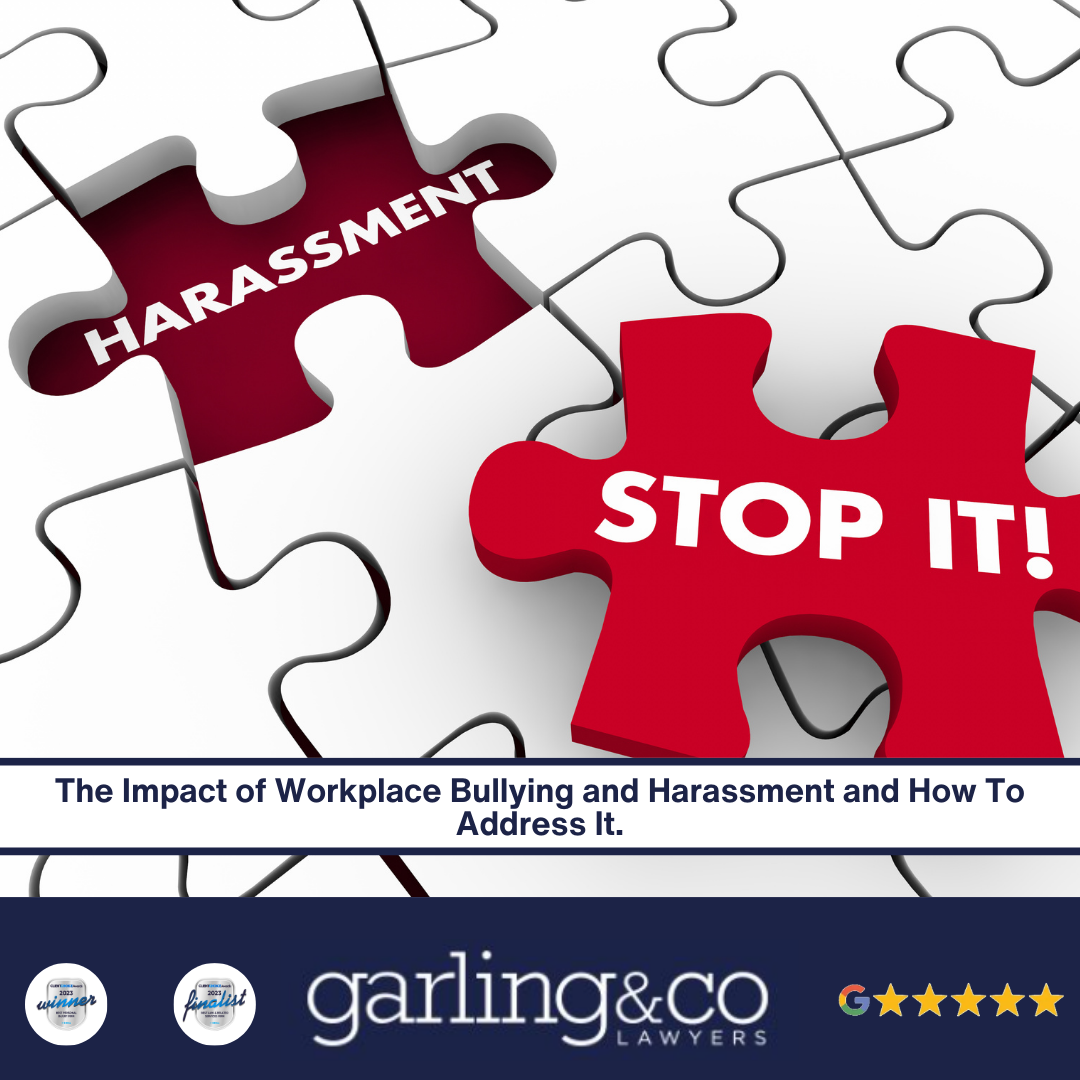 A puzzel with a missing piece, where the piece is meant to be ot says HARASSMENT, and the red puzzel piece which is meant to fill the empty gap says STOP IT!