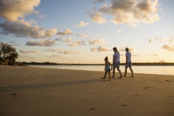 Family on beach - tradie