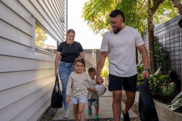 family with kids - hospitality worker