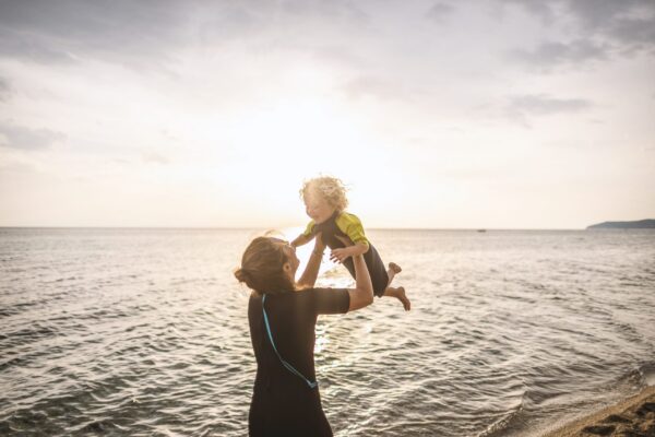 at beach with child public liability