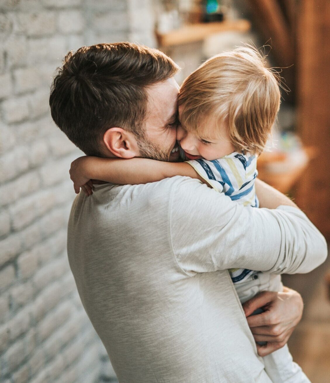 Father and son together
