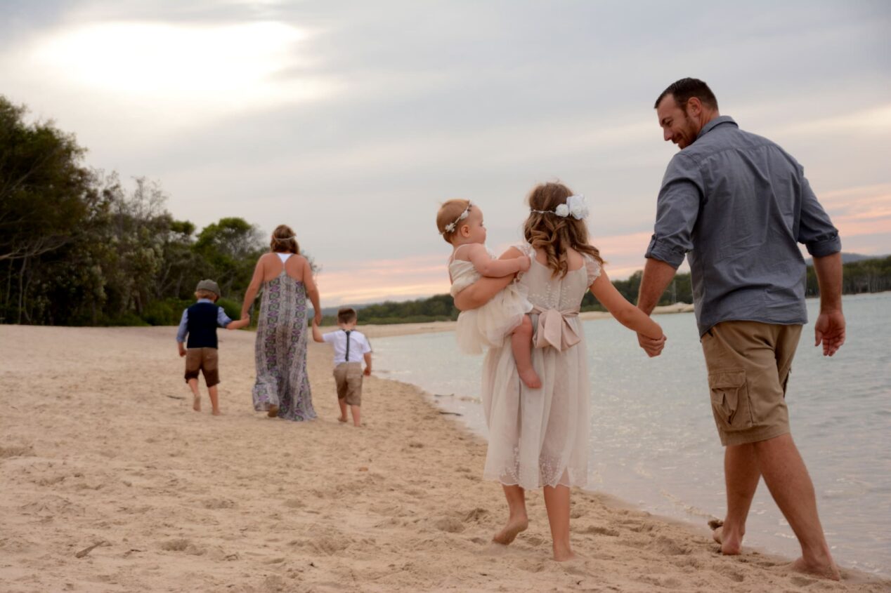 medical negligence claim process. Family on the beach
